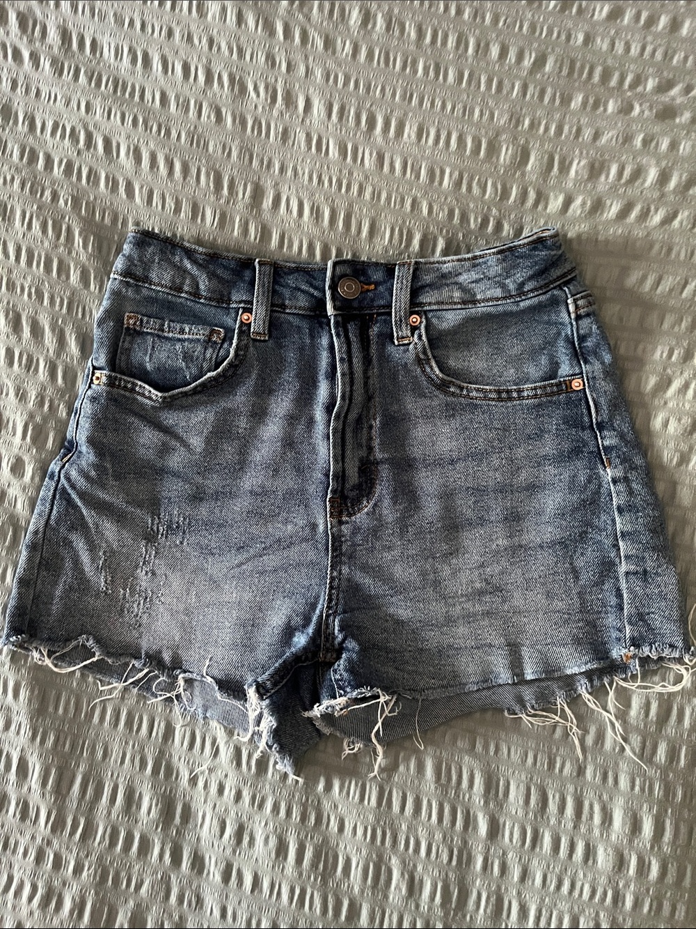 Wild Fable Distressed High-Rise Mom Shorts